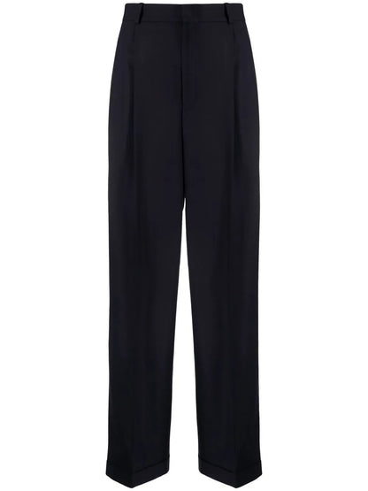 Stretch-Wool Straight-Leg Trousers