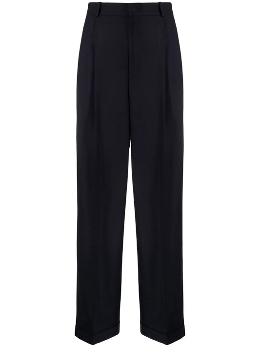 Stretch-Wool Straight-Leg Trousers