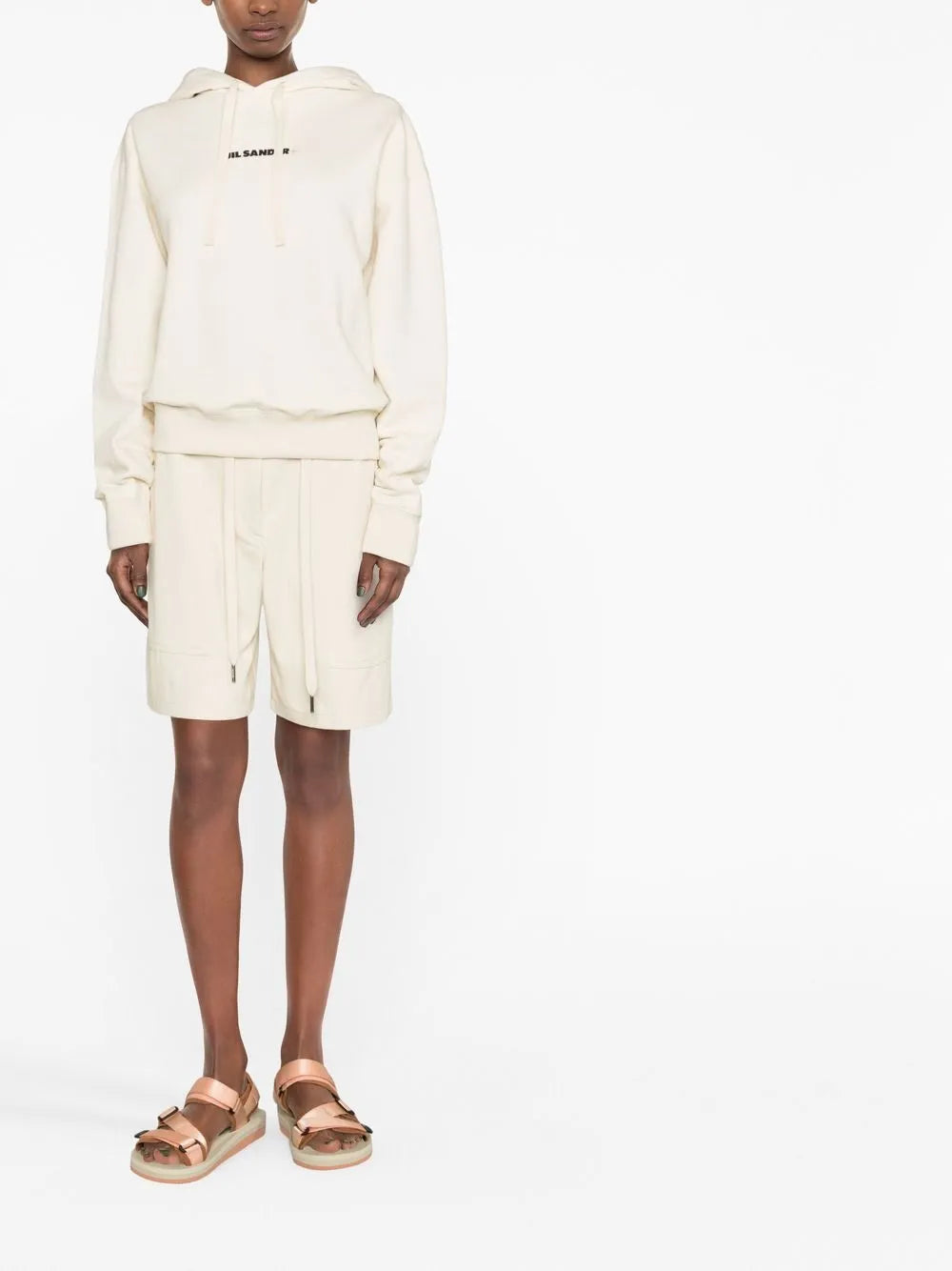 Logo-Print Drawstring Hoodie