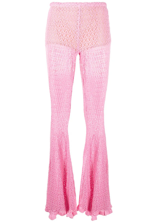 Knitted Flared Trousers