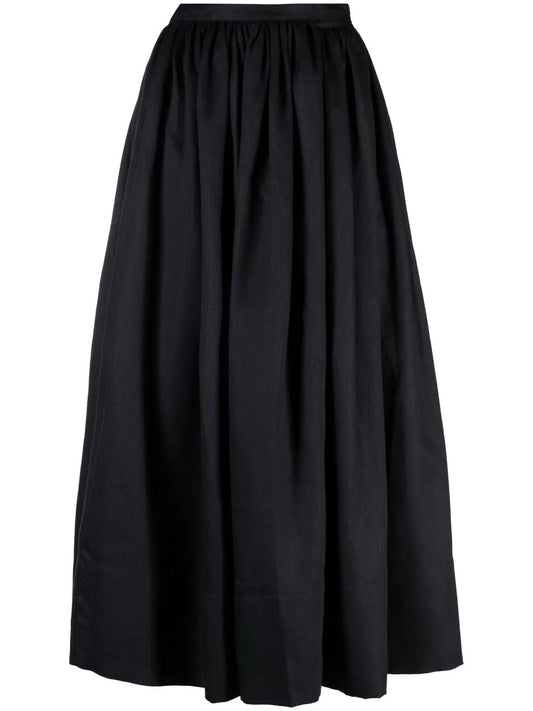 Coco Full Linen Midi Skirt