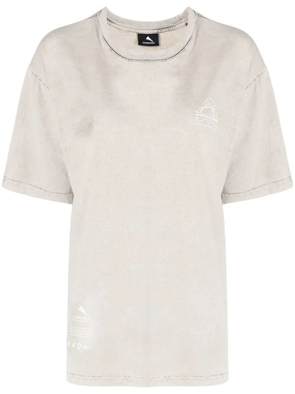 Slogan-Print Stonewashed T-Shirt