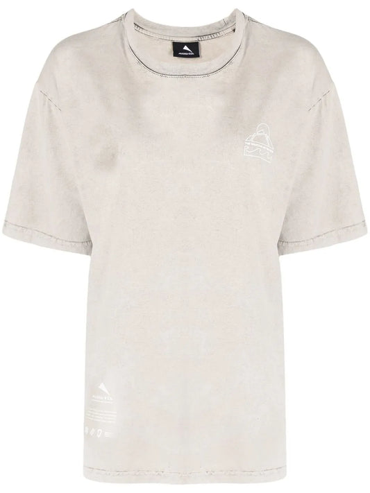 Slogan-Print Stonewashed T-Shirt