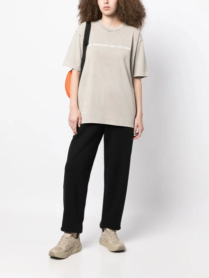 Slogan-Print Stonewashed T-Shirt