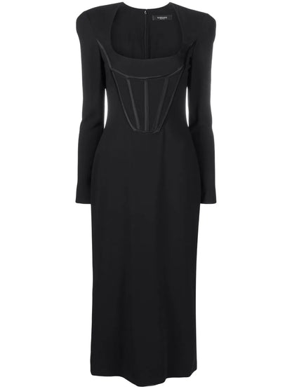 Corset-Top Midi Dress