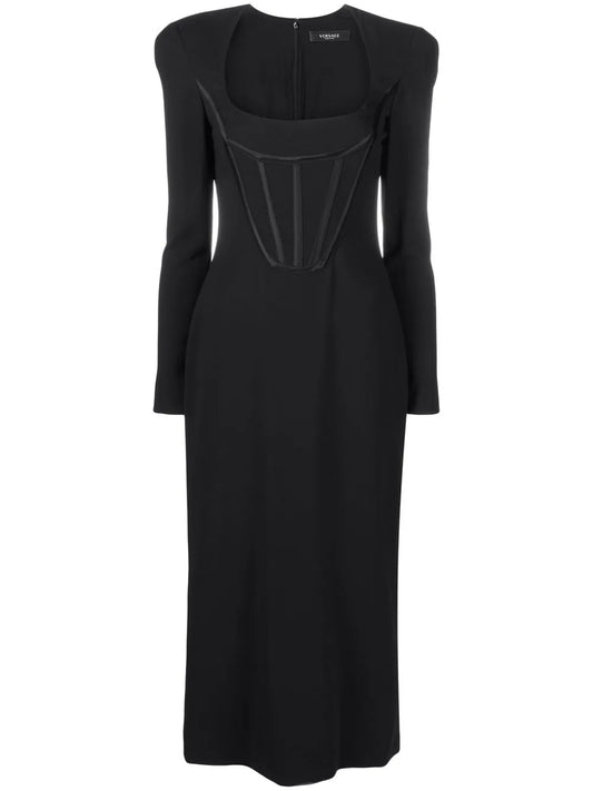 Corset-Top Midi Dress