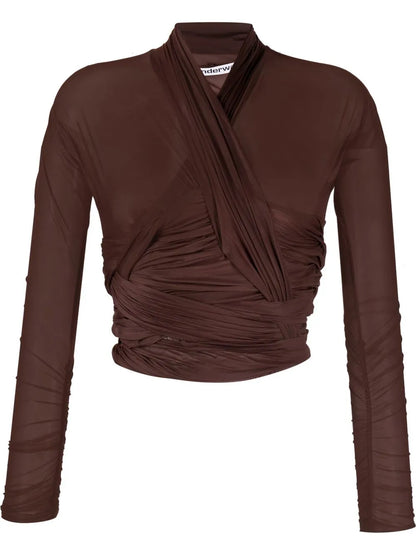 Ruched Draped Crop Top