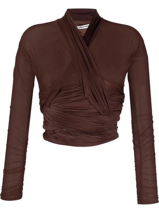 Ruched Draped Crop Top