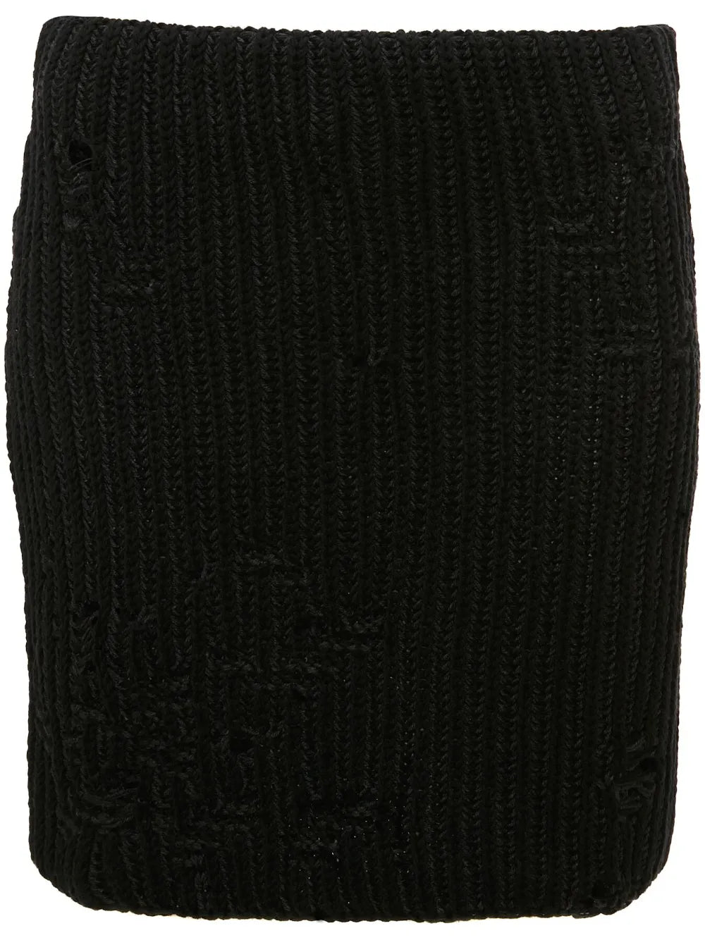 Distressed Knitted Mini Skirt