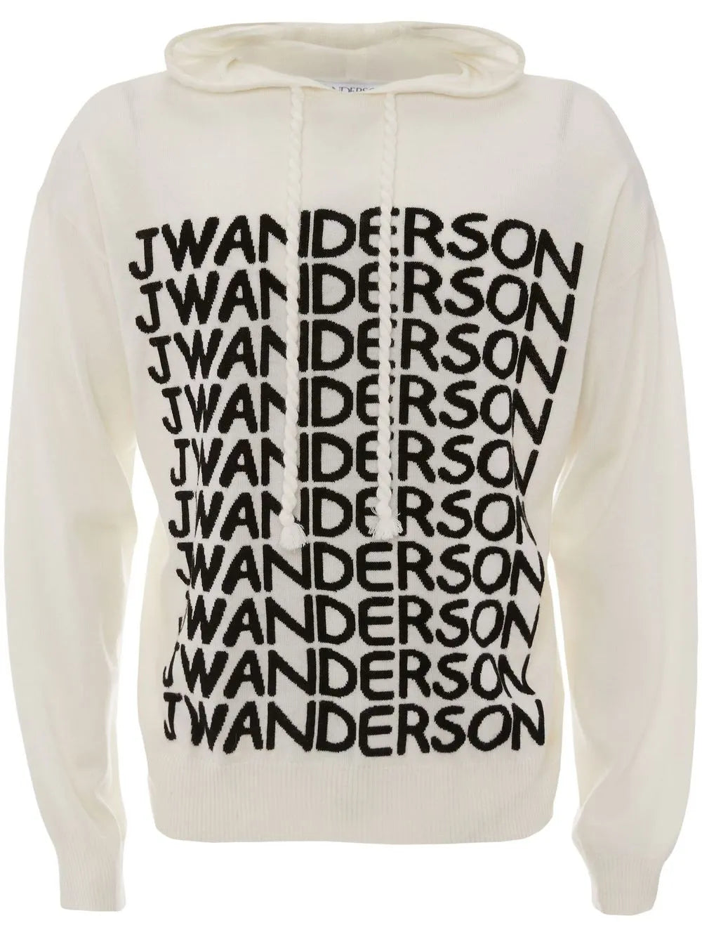 Intarsia-Logo Long-Sleeve Hoodie