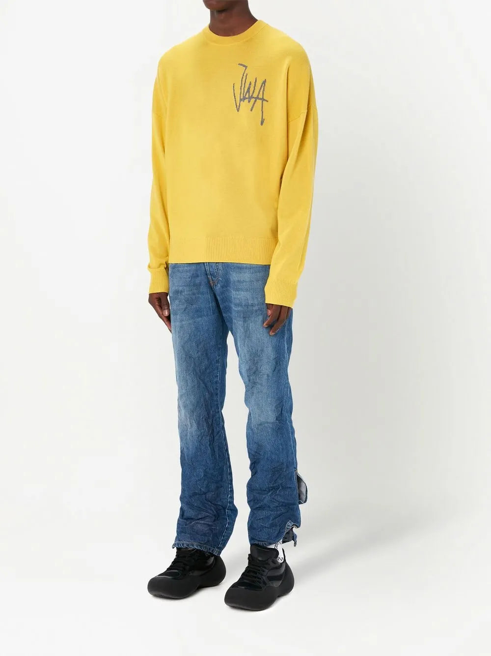 Logo-Intarsia Merino-Wool Jumper