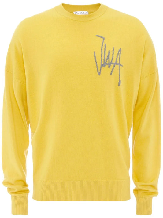 Logo-Intarsia Merino-Wool Jumper