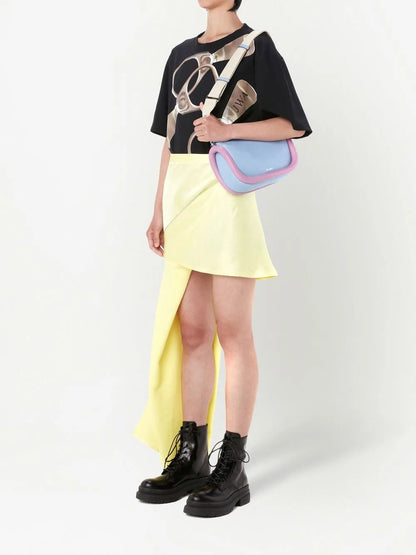 Zip-Detail Mini Skirt