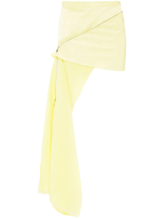 Zip-Detail Mini Skirt