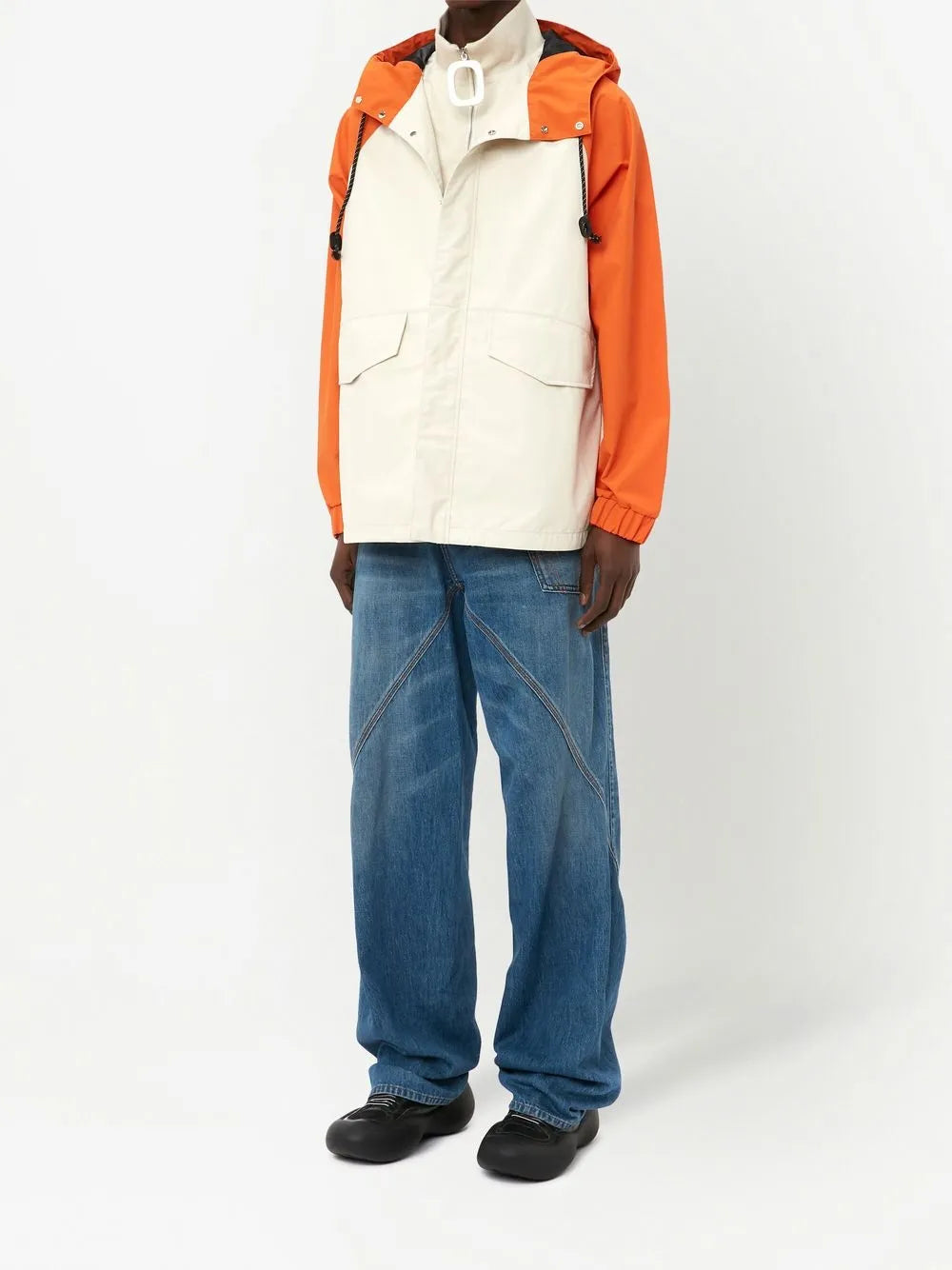 Two-Tone Hooded Jacket