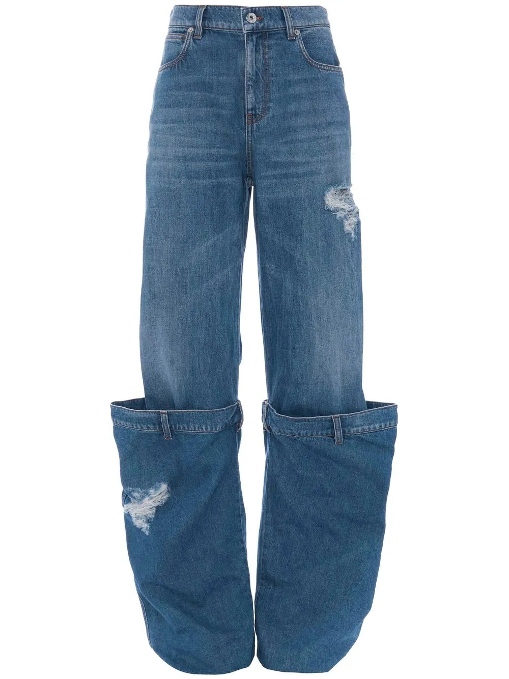 Distressed Bucket Jeans