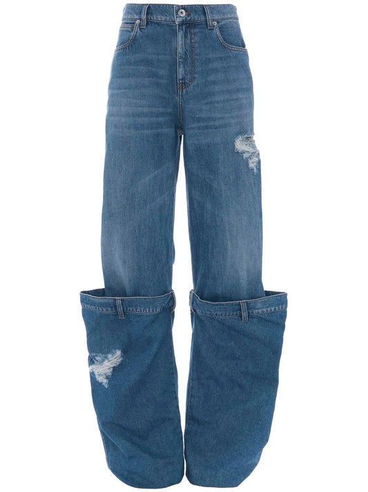 Distressed Bucket Jeans