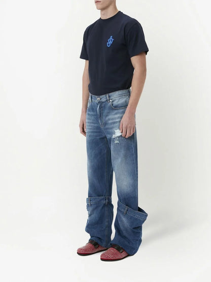 Distressed Bucket Jeans