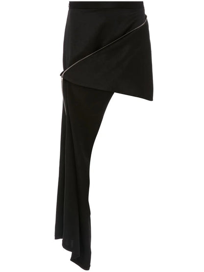 Zip-Detail Mini Skirt