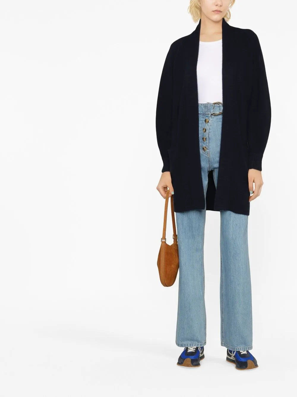 Open-Front Cashmere Cardigan