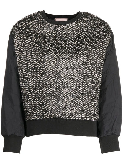 Aleksandr Sequinned Hybrid Sweatshirt