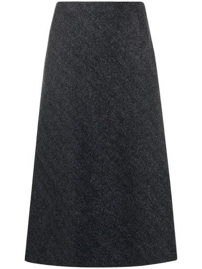 Herringbone A-Line Skirt