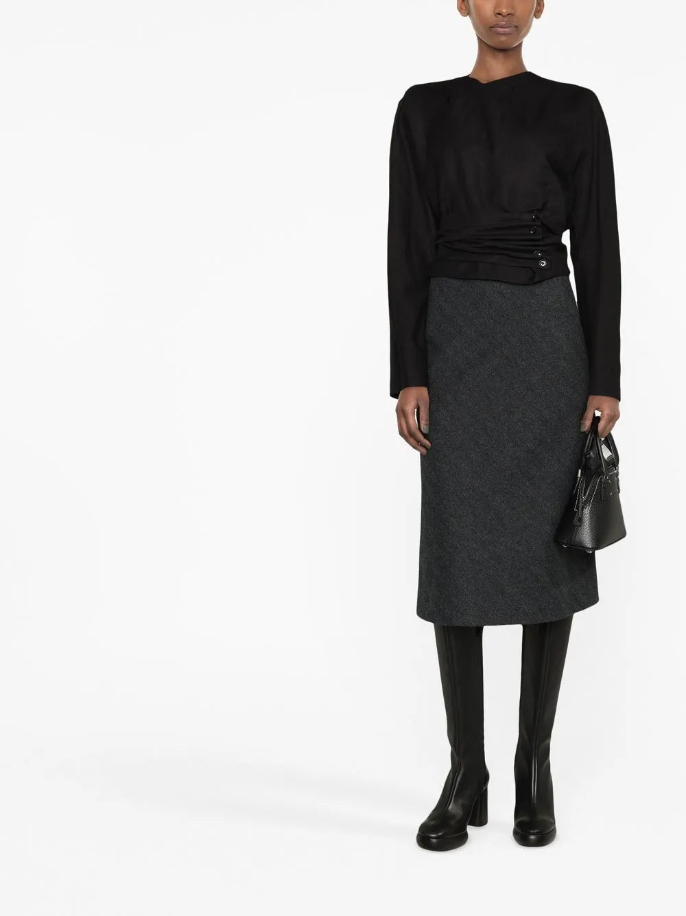 Herringbone A-Line Skirt