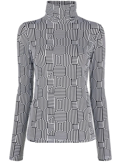 Selene Stripe-Print Top