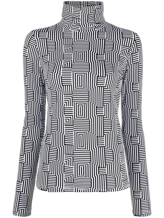 Selene Stripe-Print Top
