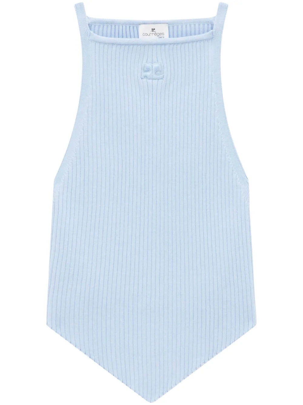 Pointy Rib-Knit Tank Top