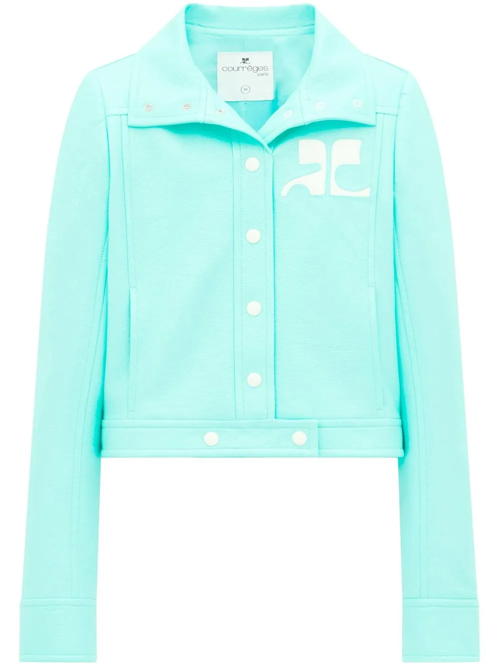 Press-Stud Cotton-Blend Biker Jacket