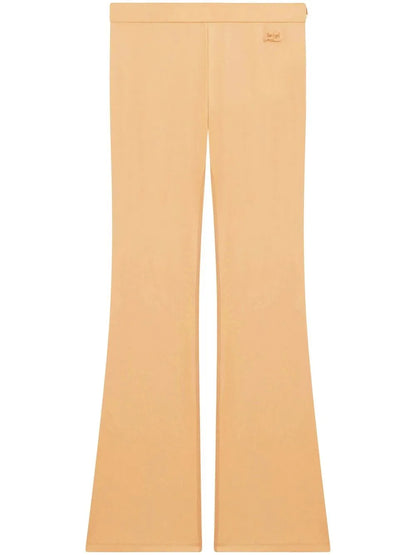 Embroidered Logo Flared-Leg Trousers
