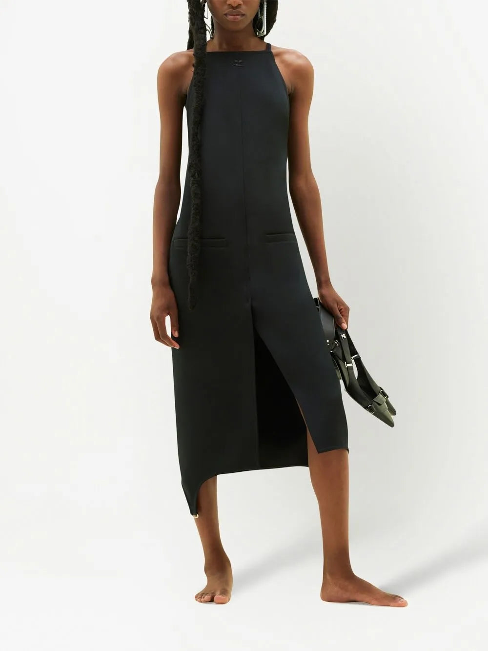 Square-Neck Midi Dress