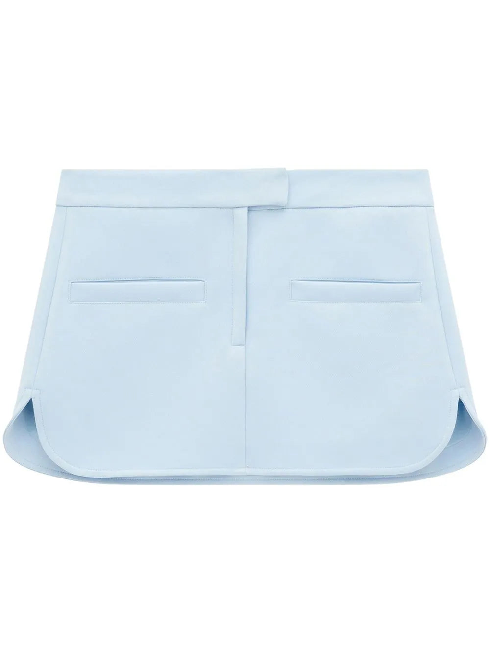Curved Twill Mini Skirt