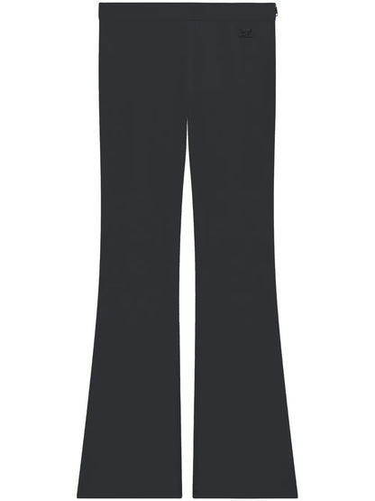 Embroidered Logo Flared-Leg Trousers