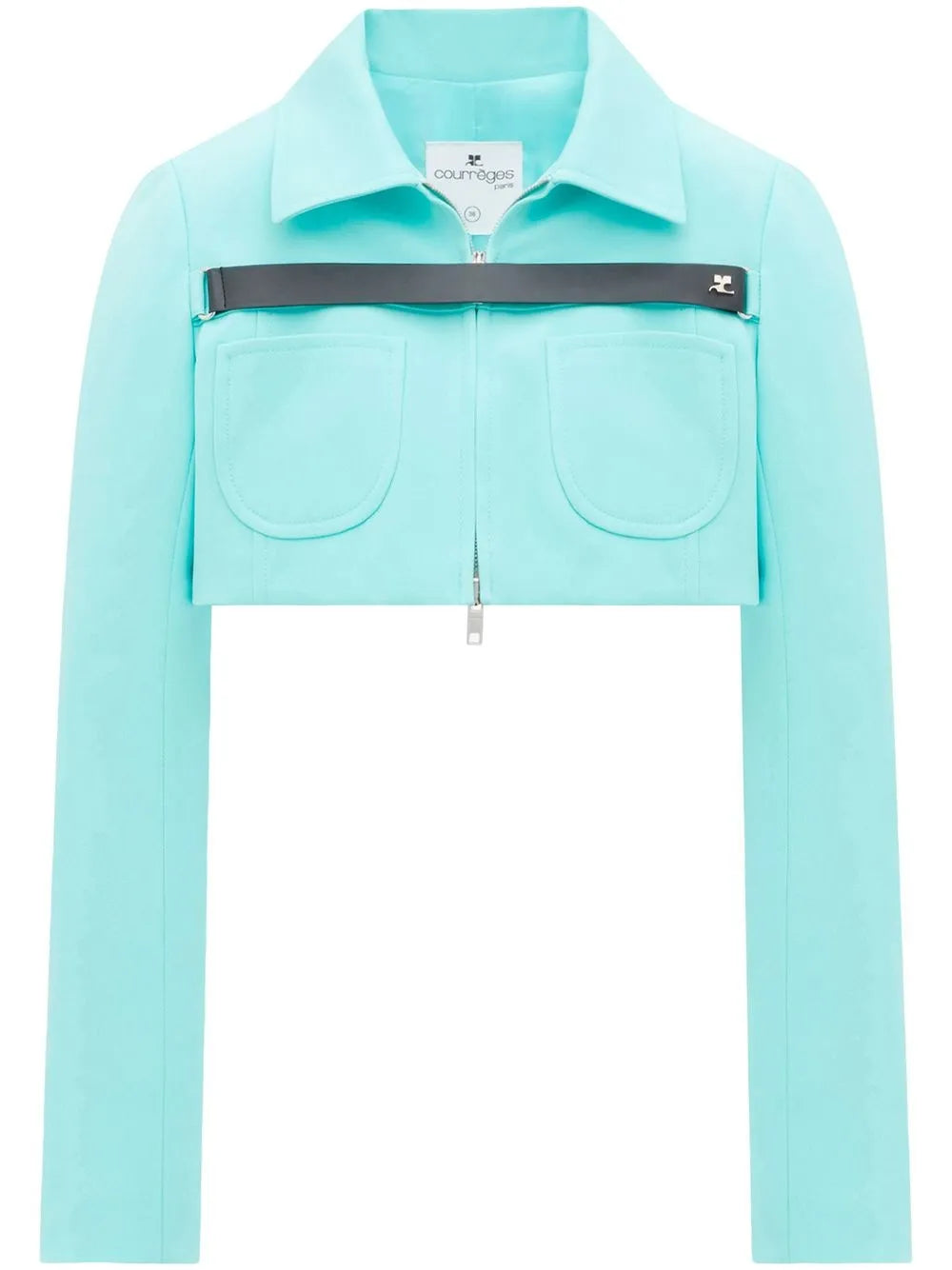 Strap-Detail Cropped Jacket