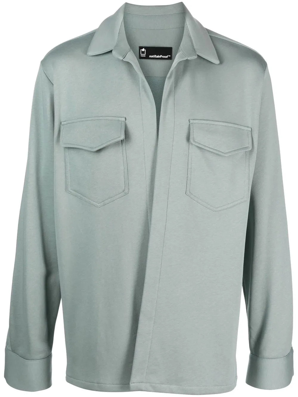 Open-Front Cotton Shirt Jacket