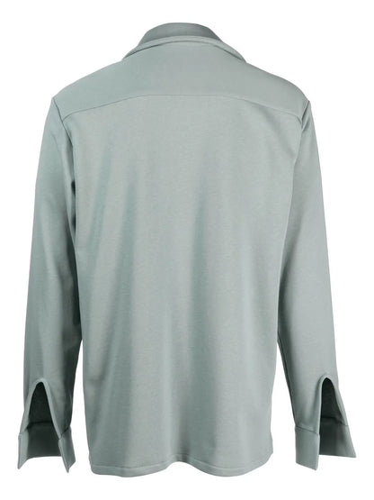 Open-Front Cotton Shirt Jacket