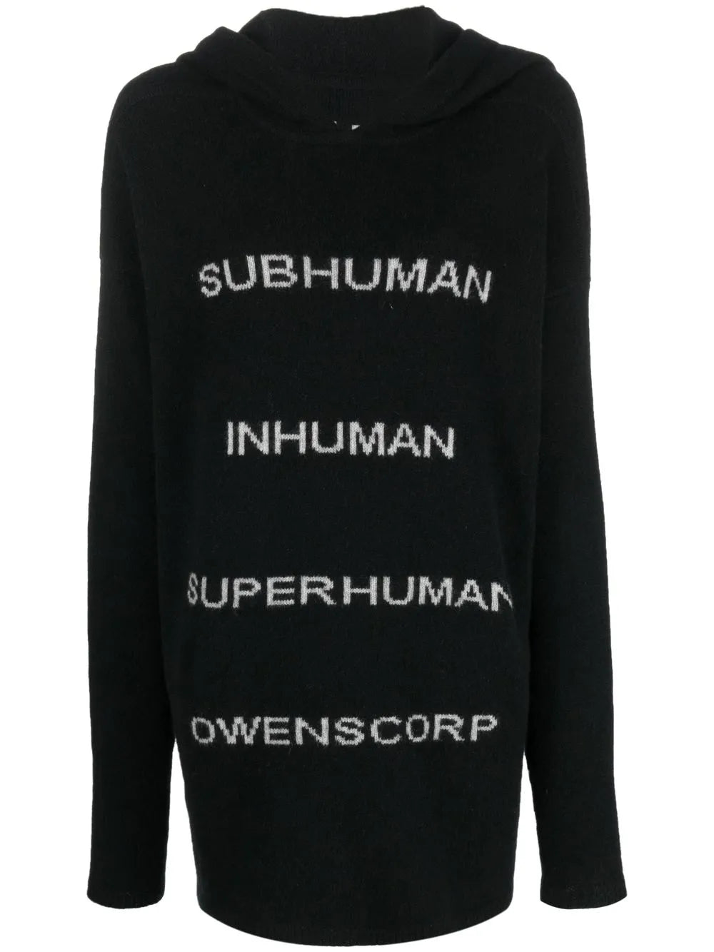 Intarsia-Knit Pullover Hoodie