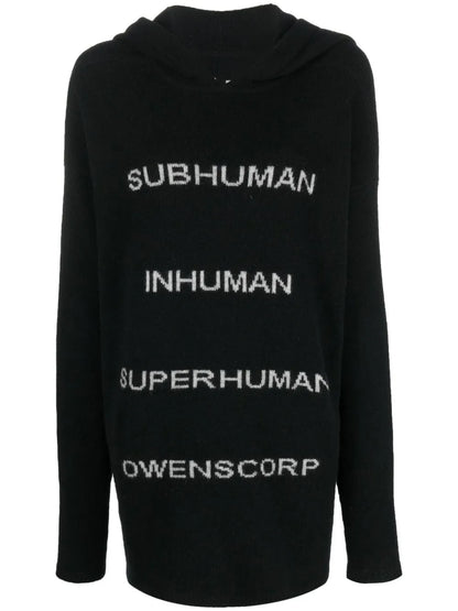 Intarsia-Knit Pullover Hoodie
