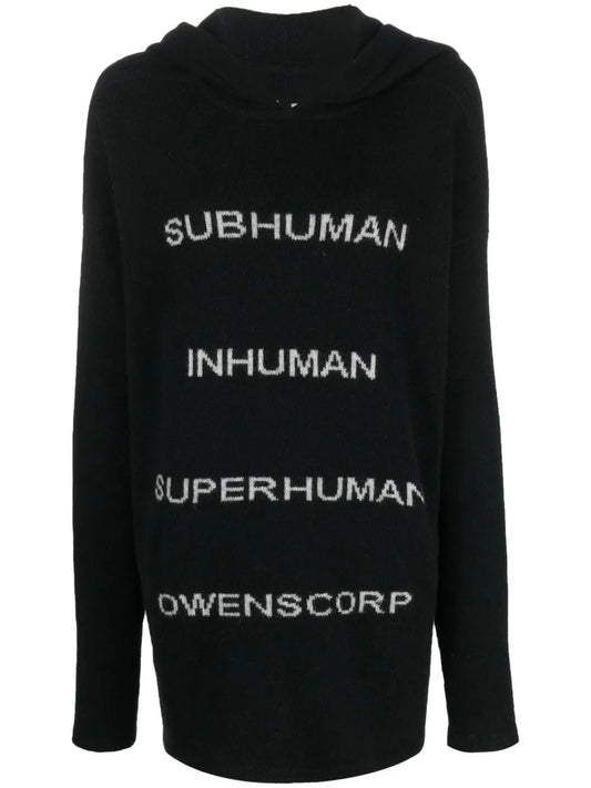 Intarsia-Knit Pullover Hoodie