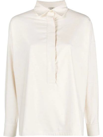 Stoa Half-Button Silk Shirt