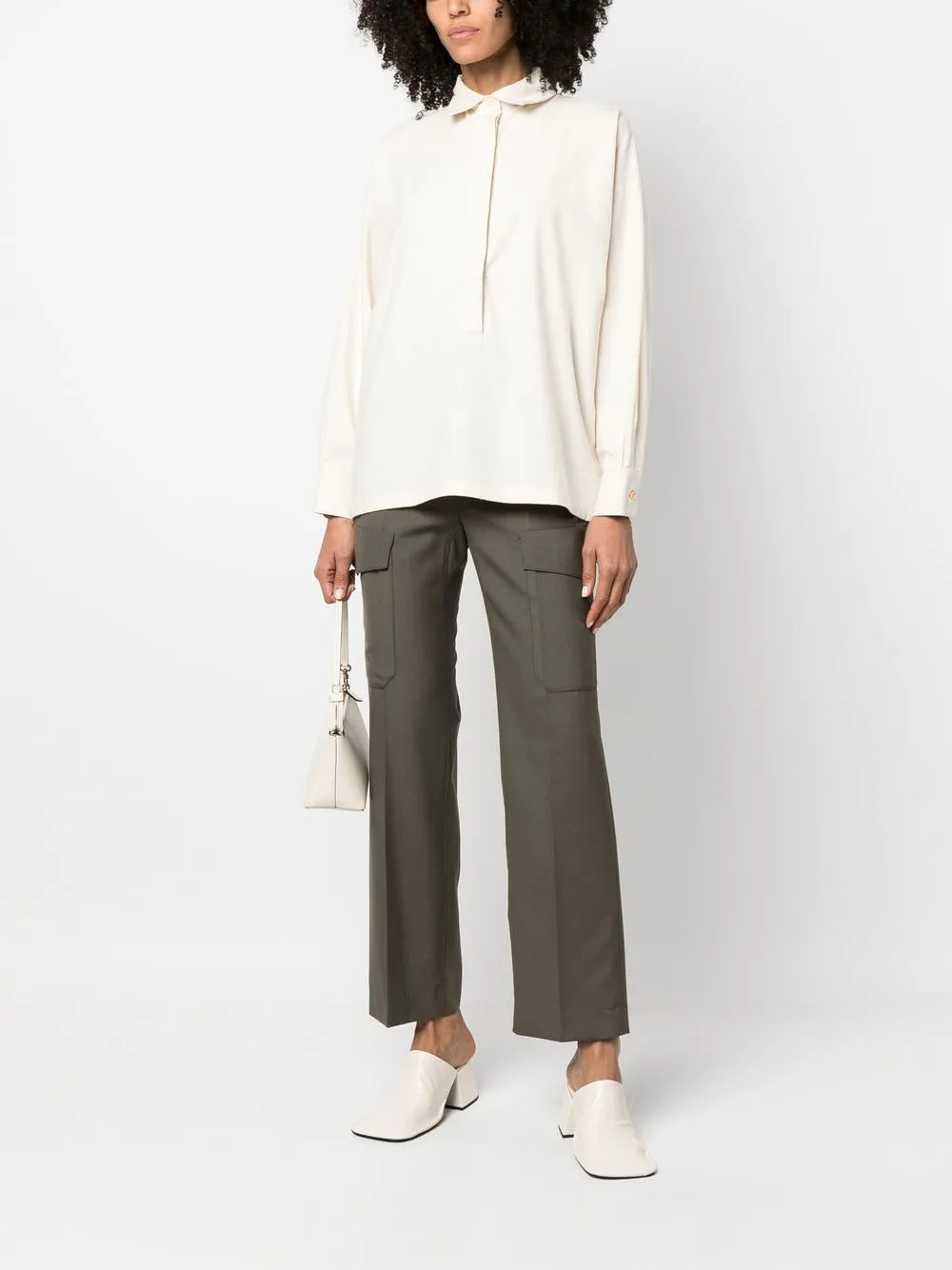 Stoa Half-Button Silk Shirt