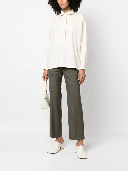 Stoa Half-Button Silk Shirt