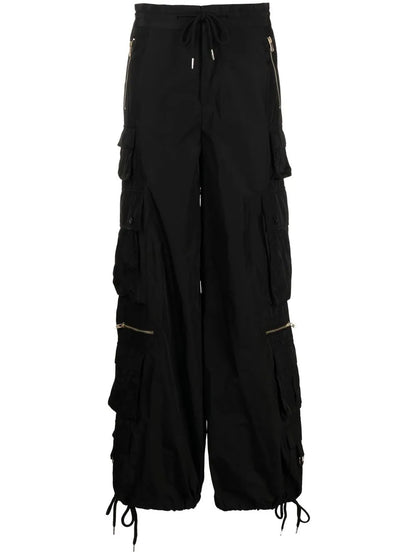 Wide-Leg Cargo Trousers