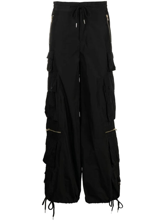 Wide-Leg Cargo Trousers
