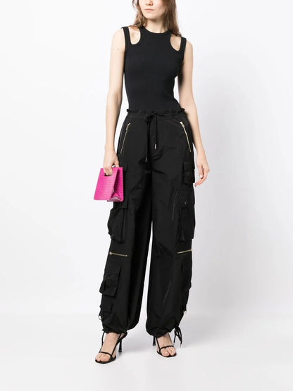 Wide-Leg Cargo Trousers