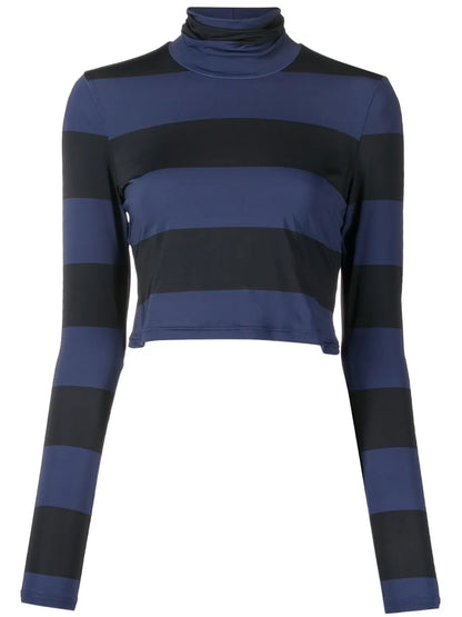 Striped Roll-Neck Top