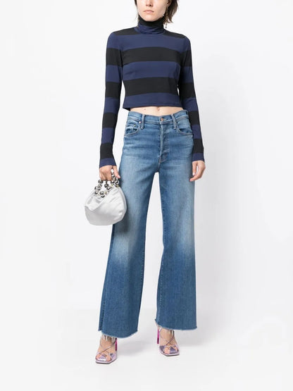Striped Roll-Neck Top