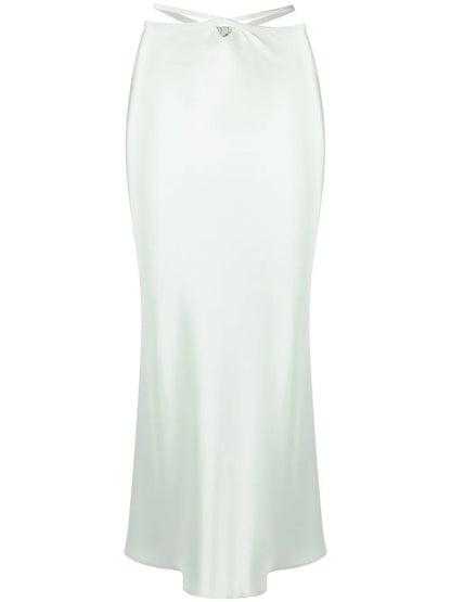 Loophole Cut-Out Midi Skirt